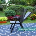 thumbnail image 2 of Sophia&William Patio Steel Sling Folding Dining Chairs Set of 2 - Gray, 2 of 6