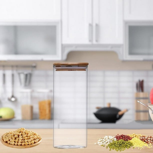 de transparente con tapa, recipiente para alimento suministros de cocina, apible para , cereale 8.5X20cm Macarena Lata sellada