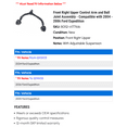 thumbnail image 2 of Front Right Upper Control Arm and Ball Joint Assembly - Compatible with 2004 - 2006 Ford Expedition 2005, 2 of 2