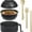 Black, variant on Microwave Ramen Bowl,Ramen Noodles Bowls,Happon 3 in1 40oz Ramen Bowl Set with Lid,Ramen Bowl Set with Chopsticks, Spoon, Fork, Ramen Noodle Cooker for Dorm, Home, Office (Beige)