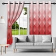 thumbnail image 5 of Nanqianyi Red Rhombus Design Blackout Curtains 42x63 inch, Top Grommet Drapes for Bedroom/Living Room, Set of 2, 5 of 8
