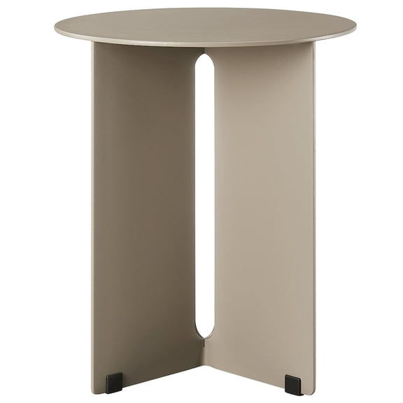 Modway Tecton Powder-Coated Aluminum Patio End Table in Khaki