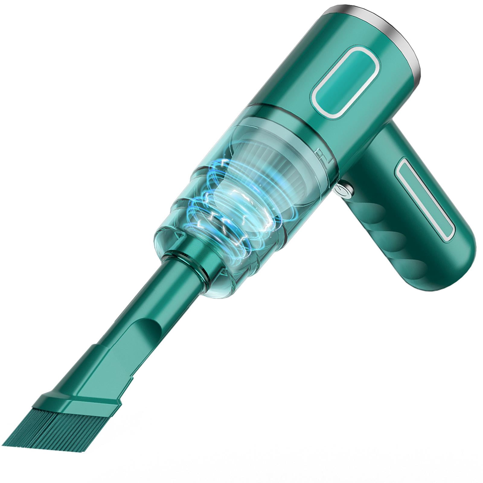 Fiocias Car vacuum cleaner super handheld portable car vacuum cleaner home wireless mini Green Double Filters
