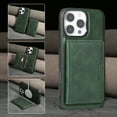 thumbnail image 2 of Compatible With iPhone 16e PU Leather Wallet Phone Case,Magnetic Detachable Card Bag,Flip Kickstand Credit Slots,Shockproof Anti-fall Rugged Phone Case Cover For Women Men,Green, 2 of 11