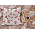 thumbnail image 2 of Gingerbread Man Fluffy Throw Pillow Cushion Cover, Candy Cane Bowties Red Star Christmas Cookie Pattern, Rectangle Accent Pillow Case, 36" x 16", Sand Brown Orange, by Ambesonne, 2 of 5