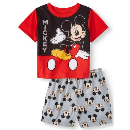Mickey Mouse Short sleeve shirt & shorts, 2pc pajama set (toddler boys)