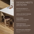 thumbnail image 6 of Open Box Maven Lane Counter Stool in Walnut Finish w/Marksman Vegan Leather, 6 of 6