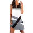 thumbnail image 2 of SDNall Womens Round Neck Sleeveless Printed Dress, 2 of 9