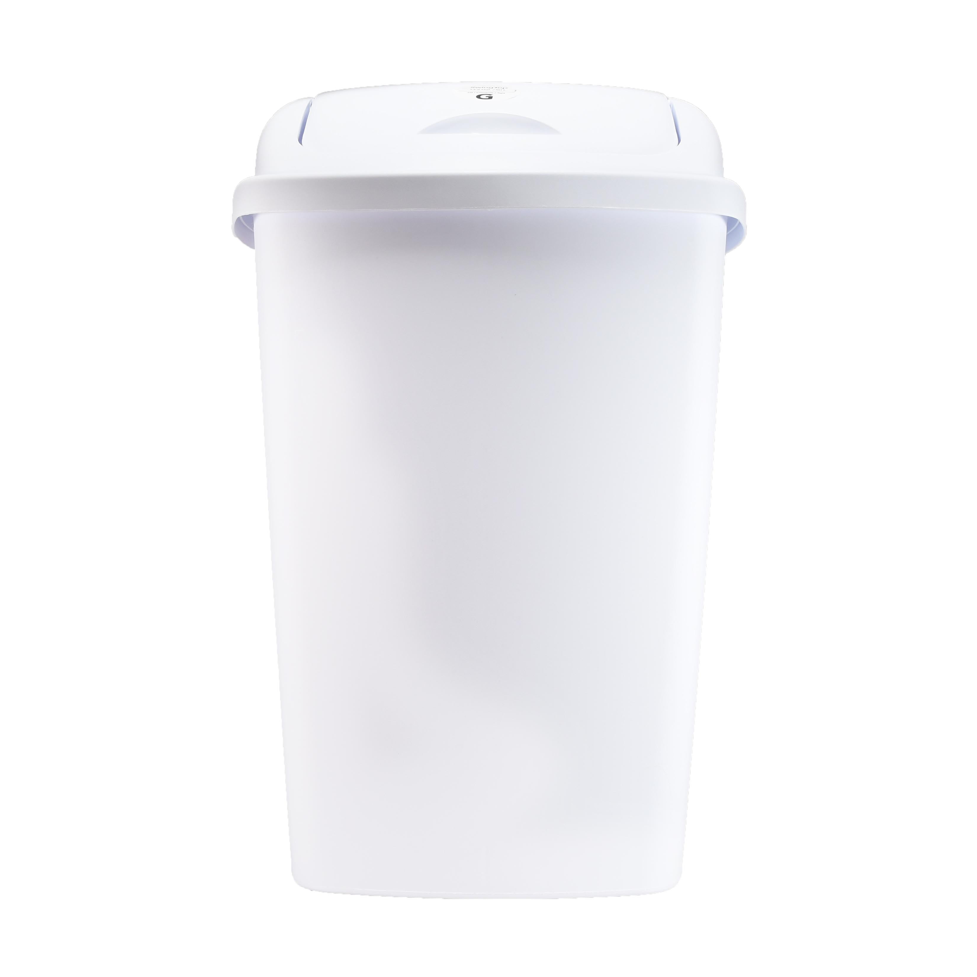 Sterilite 13.2 Gal. SwingTop Wastebasket White