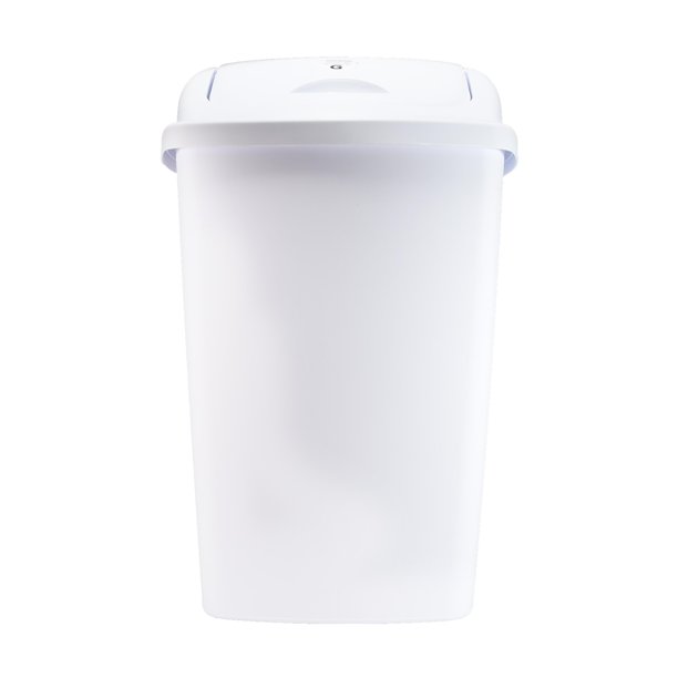 Sterilite 13.2 Gal. SwingTop Wastebasket White