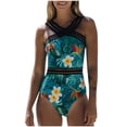 thumbnail image 2 of FcBaudy Maillots de Bain pour Femmes, Maillots de Bain pour Femmes Mode pour Femmes Imprimé Dos Ouvert Bikini à Haute Élasticité Robe Maillot de Bain Femmes Maillot de Bain, 2 of 3