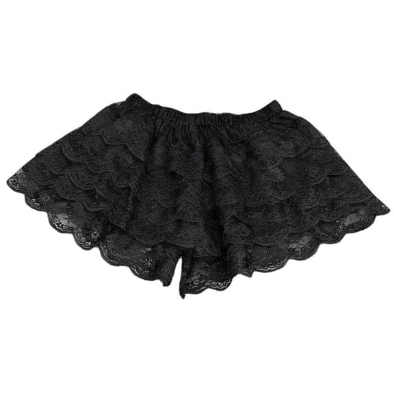 Yokua Elegant Pumpkin Pants for Women Tiered Ruffled Lace Underpants Undergarments