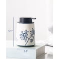 thumbnail image 3 of Hand Soap Dispenser for Bathroom, Ceramic Lotion Dispenser, Blue and White Flowers and Branches, 3 of 7