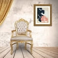 thumbnail image 3 of Goldberger, Jennifer 15x18 Gold Ornate Wood Framed with Double Matting Museum Art Print Titled - Indigo and Blush Leaves III, 3 of 4