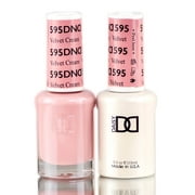 Velvet (595) , Daisy DND Pinks & Oranges Soak Off GEL POLISH DUO, All In One Gel Lacquer + Matching Nail Polish Color, Daisy Hair Scalp - Pack of 1 w/ Sleek Teasing Comb