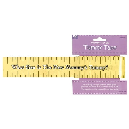 Amscan Games, Tummy Measure Baby Shower Game, Party Supplies, Multicolor, 2in x 150ft 1ct - 382381