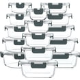 thumbnail image 1 of 30 Pieces Glass Food Storage Containers with Snap Locking Lids,Glass Meal Prep Containers Set - Airtight Lunch Containers, Microwave, Oven, Freezer and Dishwasher, 1 of 6