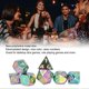 thumbnail image 4 of 7Pcs Electroplating Metal Dice Set Polyhedral Clear Numbers Role Playing Games Collectible Gift for Teens Family Friends, 4 of 4