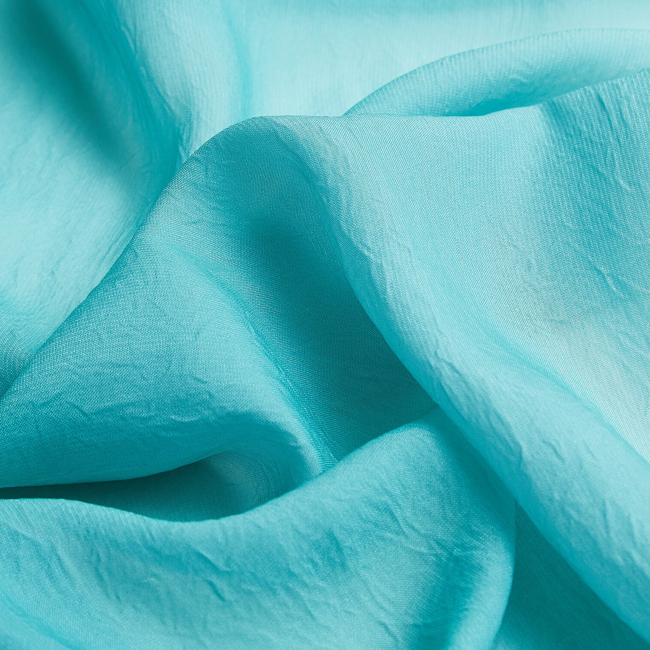 Junvictex Ombre Chiffon Sheer Curtains Teal 52"Wx54"L for Bedroom Living Room Decoration, Window Treatments Grommet, 2 Panels