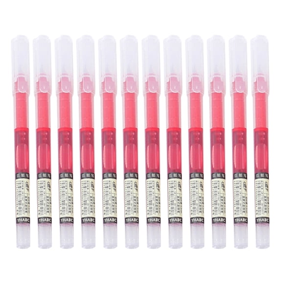 Twelve-Pack Fast-Drying Gel Ink Pen With Frosted Non-Slip Grip For Smooth, Effortless Writing In Office And Exam Settings, Durable, Sleek Design For Daily Use