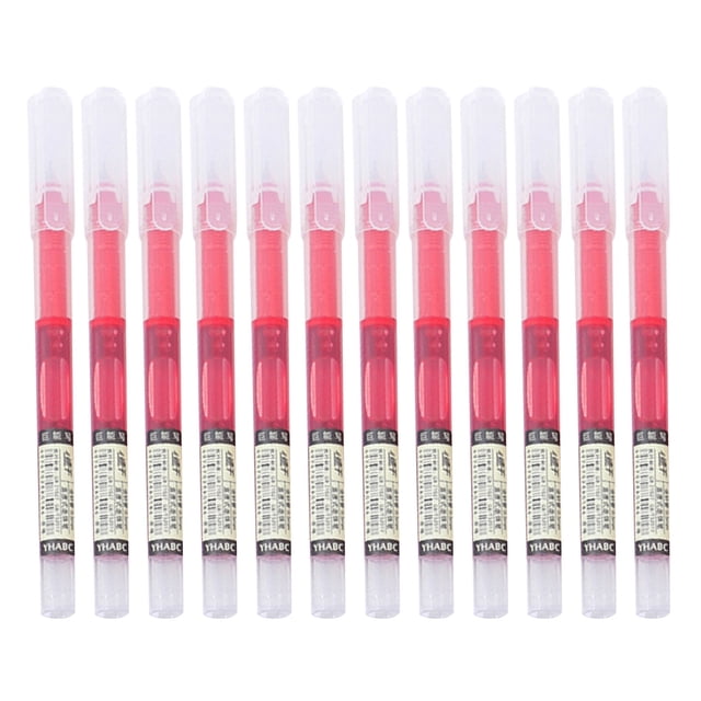 Red Straight Liquid Type Fast-Drying Rollerball Pen Ballpoint Pen Black Pen Gel Ink Pen Student Stationery Pen Carbon Pen Wholesale 48Ml