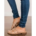 thumbnail image 3 of Forever Shoes Women Gladiator Sandals Studded Slip On Flat Flip Flops DING-32 Clear 8.5, 3 of 3