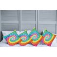 thumbnail image 6 of Ambesonne Rainbow Throw Pillow Cover 4 Pack, Rainbow Tie Dye Effect, 18", Multicolor, 6 of 6