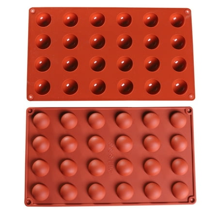 

Chok 2Pcs Semi Circular Silicone Mold 2 Packs Half Sphere Silicone Baking Molds for Making Jelly Chocolates and Cake
