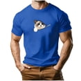 thumbnail image 3 of TaTaai T-Shirt Graphique pour Homme Cœur Imprimé Animal Manches Courtes Col Rond Décontracté Doux pour l'Été Quotidien Cadeau, 3 of 5
