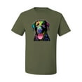 thumbnail image 2 of Love Can Make a Tail Wag Pitbull Dog Lover Men's Graphic T-Shirt, Military Green, Medium, 2 of 3