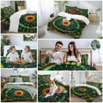 thumbnail image 5 of Green Gradient Tie Dye Art Bedding Duvet Cover Set King Size 4 Pieces Abstract Watercolor Dyeing Bedding Set with Zipper Closure, 1 Comforter Cover 92x106 Inches 1 Flat Sheet & 2 Pillow Cases, 5 of 7