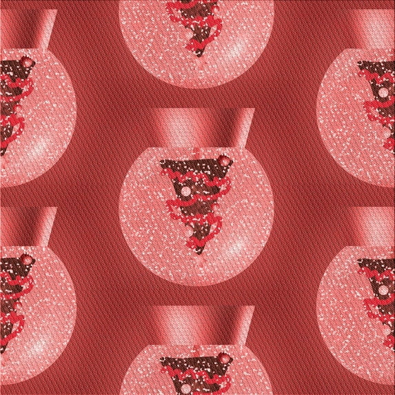 Ahgly Company Machine Washable Indoor Square Transitional Red Area Rugs, 8' Square