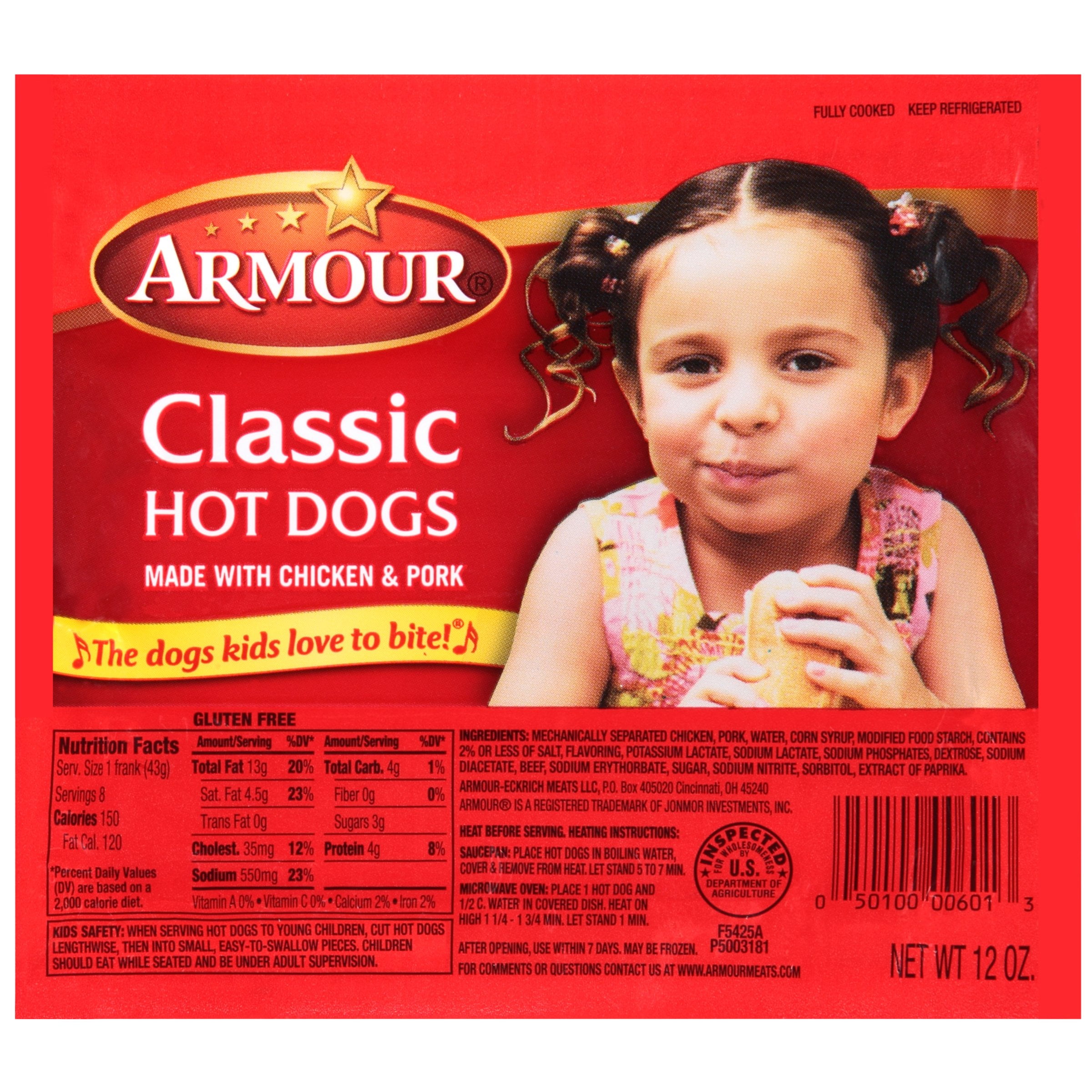 Armour Classic Hot Dogs, 12 Oz., 8 Count