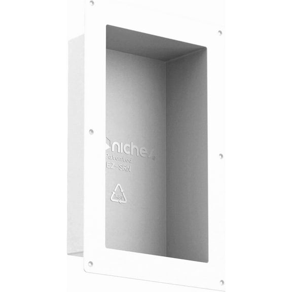 EZ NICHES USA - 8in x 14in - Ready for Tile Recessed Bathroom Shower Shampoo Shelf Niche