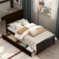 thumbnail image 2 of Twin Platform Bed With 2 Slidable Drawers In , Made From Solid Wood And For Use Rolling Color, Crafted Long-term, 2 of 7