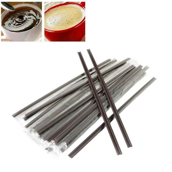 2-hole Plastic Straws,QZS Individually Packaged Coffee Stirrers,50Pack Durable Plastic Long Drinking Straws for Coffee,Milk,Tea,Cocktail