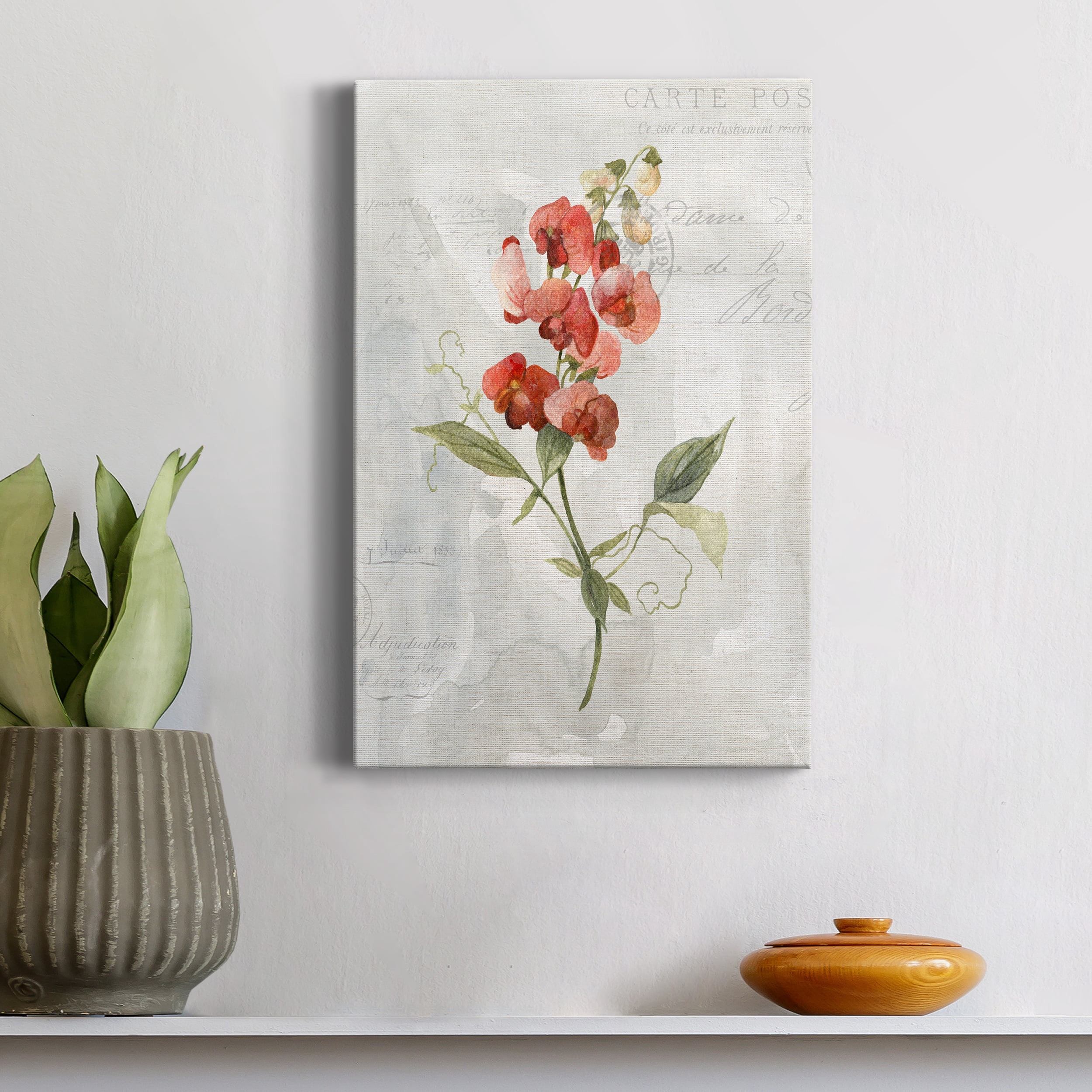 Linen Sweet Pea Premium Gallery Wrapped Canvas - Ready to Hang - 32 x 48