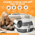 thumbnail image 3 of KRKZ Large Enclosed Cat Litter Box with Anti-Splash Removable Flip-Lid and Cat Litter Scoop, 3 of 10