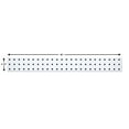 thumbnail image 2 of Triton Products® LocBoard (1) 36"W x 4.5"H Epoxy, 18 Gauge Steel Square Hole Pegboard Strip, 2 of 4