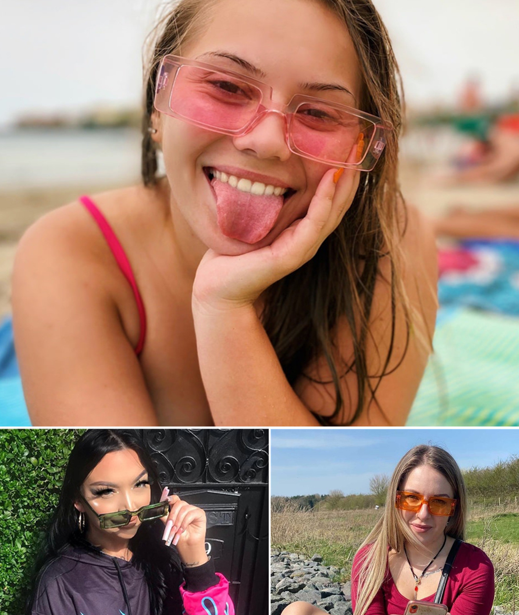 Retro Rewind Square Retro Vintage Sunglasses - 3 Or 6 Pack Bulk Lot - UV400