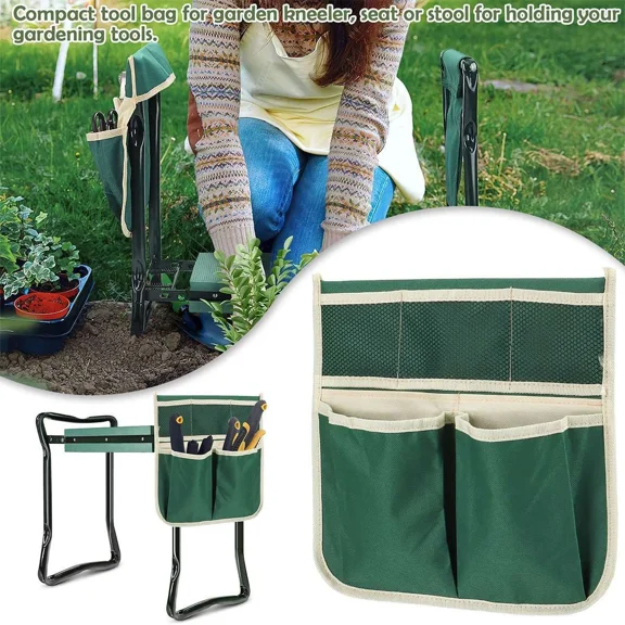 PURELY- Folding Garden Kneeler Seat Bonus Tool Pouch Portable Stool Pad Chair Bag Holder