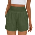 thumbnail image 5 of FAIWAD High Waisted Shorts Women Casual Summer Wide Leg Shorts Smocked Vacation Boho Short Pants, 5 of 9
