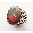 thumbnail image 4 of Unakite Jasper Mens Ring, Natural Unakite Jasper Ring, Oxidized, 925 Silver Ring, Birthday Gift, Heavy Mens Ring, Arabic Design, Ottoman Style Ring, Christmas, Turkey Mens Signet Ring, 4 of 6