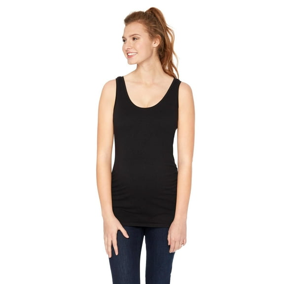 Motherhood Maternity Side Ruched Scoop Neck Maternity Tank Top