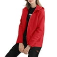 thumbnail image 4 of knqrhpse Fall Jacket Women's Spring And Autumn Thin Outdoor Mountaineering Wear Quick Drying Breathable Windproof Single Layer Coat Hardshell Jacket Womens Coats Tops For Women Casual Fall Red XXL, 4 of 6