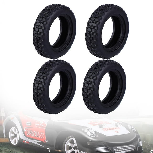 Peahefy 4Pcs Pneu de Tension de Roue de Voiture Pneu de Commande à Distance Jouet Voiture Accessoire pour Wltoys K979 K989, Accessoire de Voiture, Roue de Voiture Jouet
