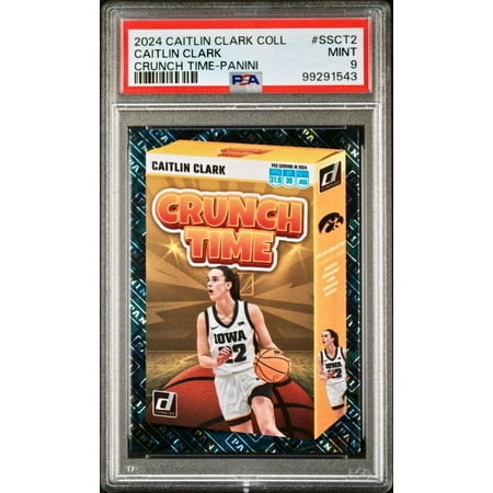 Caitlin Clark 2024 Panini Crunch Time #SS-CT2 Parallel Card PSA 9 Mint