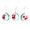 Red, variant on Christmas Tree Ornament Set 3.14x3.14x3.14in Plastic Window Scene Decor Hanging Pendant Holiday Home Decor Gift(Green)