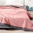 thumbnail image 5 of Qocolhg Summer Quilts for Adults Kids, Air Conditioning Quilt, Washed Cotton Cooling Blankets for Hot Sleepers, Sofa Bedding Soft Coverlet Lightweight Cooling Quilts for All Season, 39x59 inch,Pink, 5 of 8