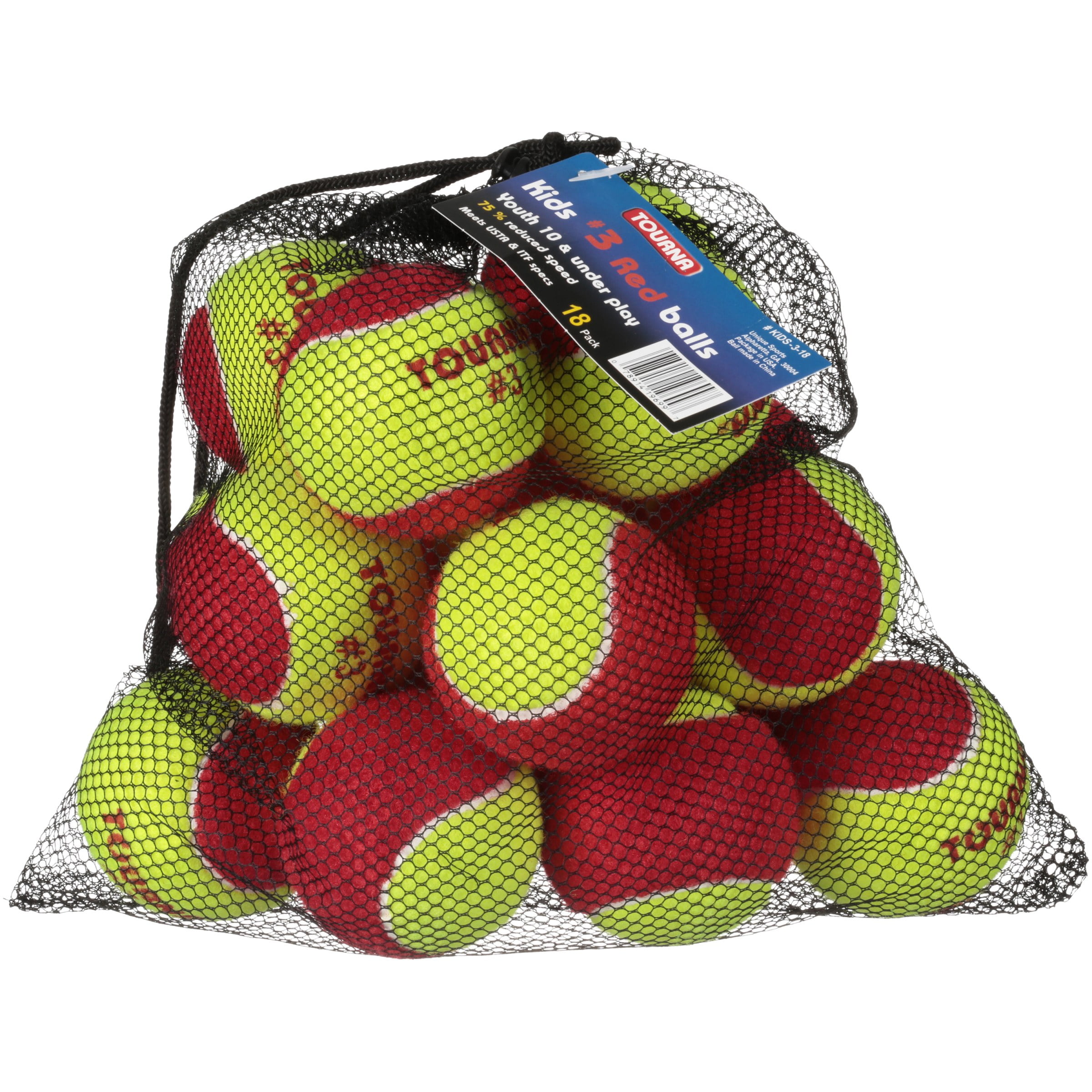 Tourna Kids #3 Red Balls 18 ct Bag
